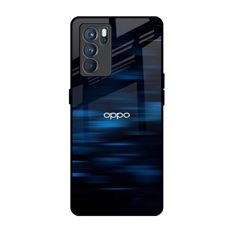 Blue Rough Abstract Glossy Case for Oppo Reno6
