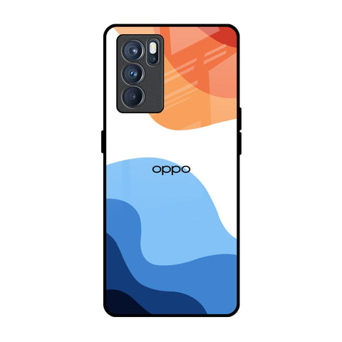 Wavy Color Pattern Glossy Case for Oppo Reno6