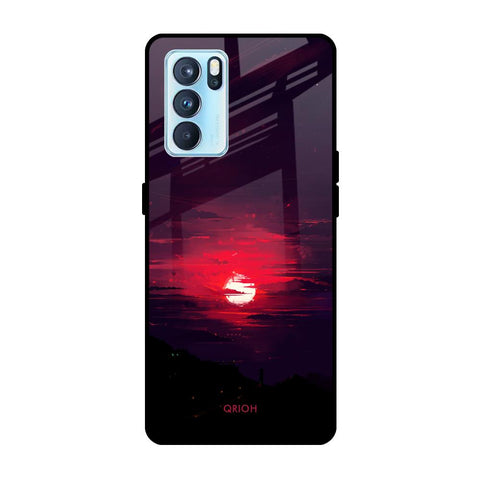 Morning Red Sky Glossy Case For Oppo Reno6