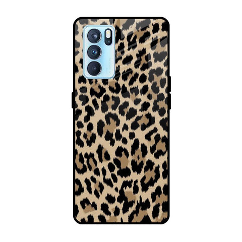 Leopard Seamless Glossy Case For Oppo Reno6
