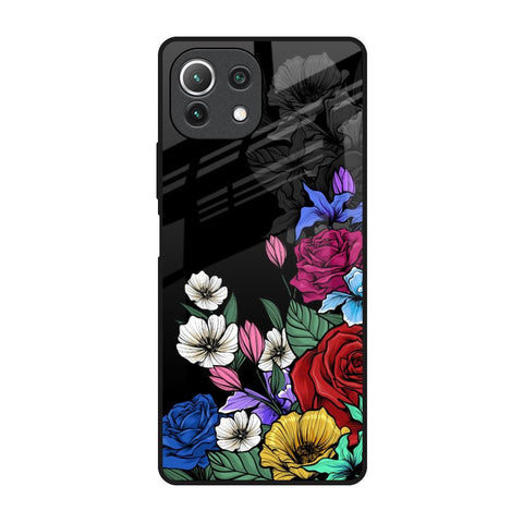 Rose Flower Bunch Art Glossy Case for Mi 11 Lite