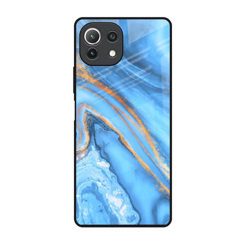 Vibrant Blue Marble Glossy Case for Mi 11 Lite