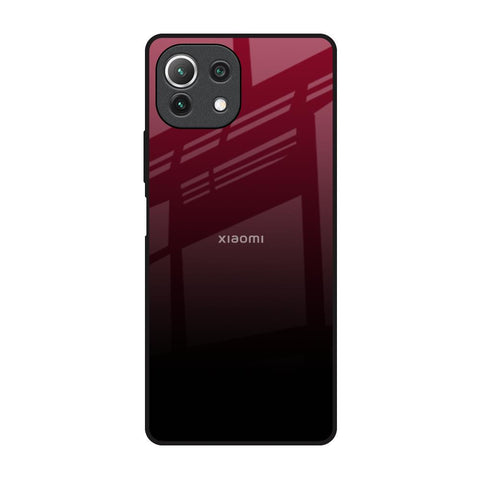 Wine Red Glossy Case For Mi 11 Lite