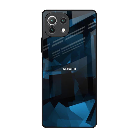Polygonal Blue Box Glossy Case For Mi 11 Lite