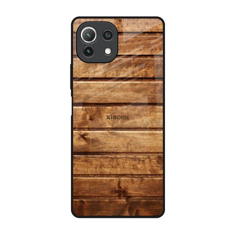 Wooden Planks Glossy Case for Mi 11 Lite