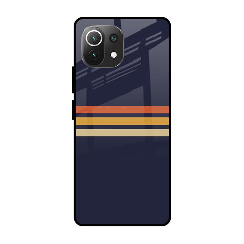 Tricolor Stripes Glossy Case For Mi 11 Lite