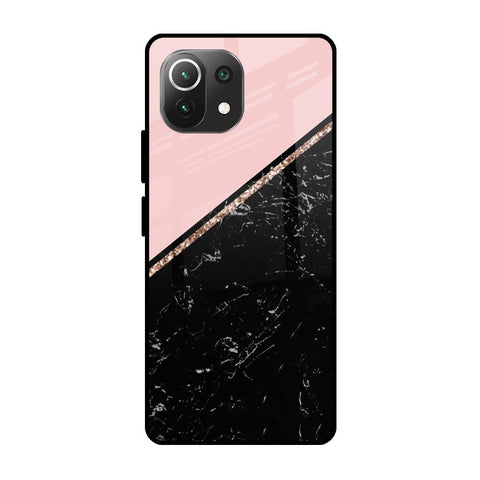 Marble Texture Pink Glossy Case For Mi 11 Lite
