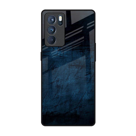 Dark Blue Grunge Glossy Case for Oppo Reno6 Pro