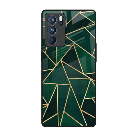 Abstract Green Glossy Case For Oppo Reno6 Pro