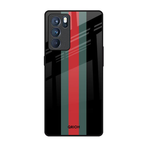 Vertical Stripes Glossy Case for Oppo Reno6 Pro