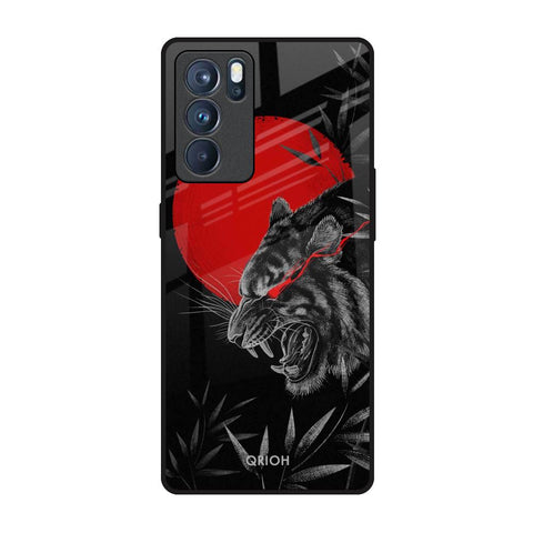 Red Moon Tiger Glossy Case for Oppo Reno6 Pro