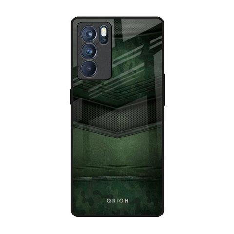 Green Leather Glossy Case for Oppo Reno6 Pro