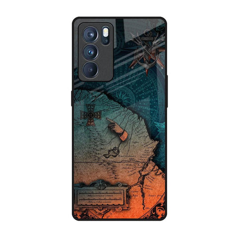 Geographical Map Glossy Case for Oppo Reno6 Pro