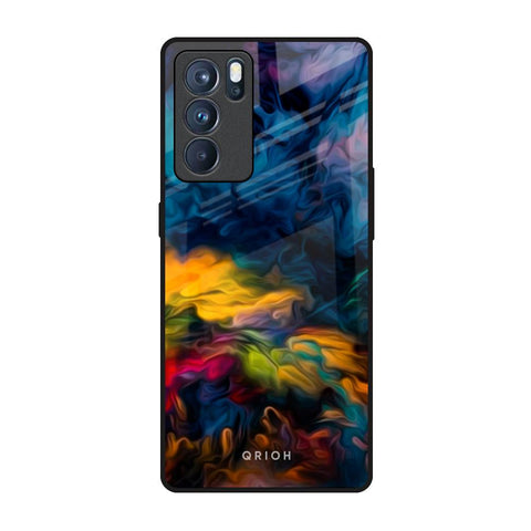 Multicolor Oil Painting Glossy Case for Oppo Reno6 Pro
