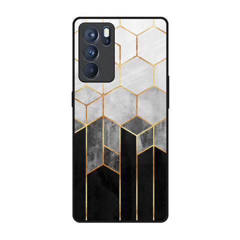 Tricolor Pattern Glossy Case for Oppo Reno6 Pro
