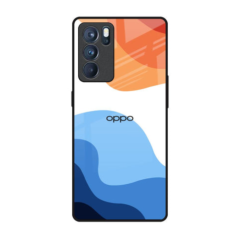 Wavy Color Pattern Glossy Case for Oppo Reno6 Pro