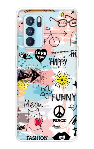 Happy Doodle Soft Cover for Oppo Reno6 Pro