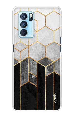 Hexagonal Pattern Soft Cover for Oppo Reno6 Pro