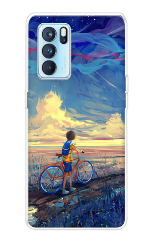 Riding Bicycle to Dreamland Soft Cover for Oppo Reno6 Pro