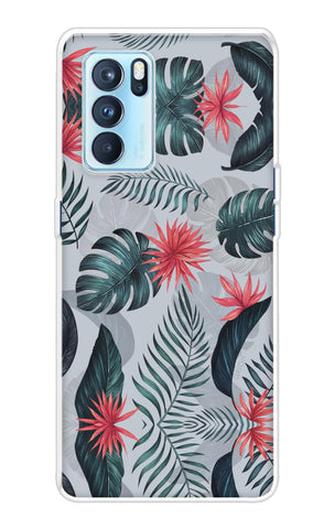 Retro Floral Leaf Soft Cover for Oppo Reno6 Pro