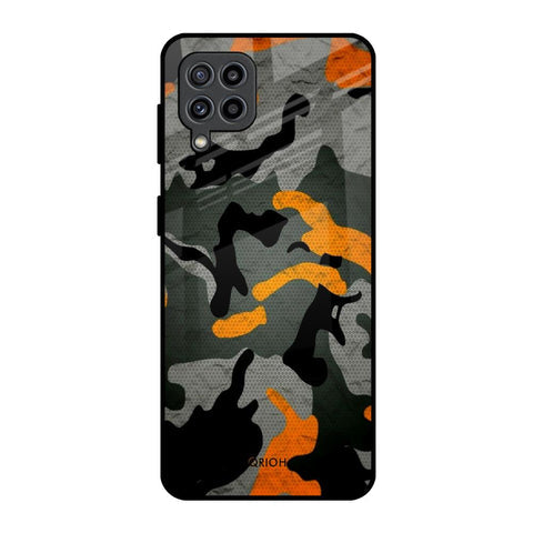 Camouflage Orange Glossy Case For Samsung Galaxy F22