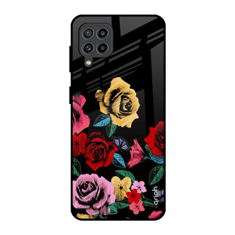 Floral Decorative Glossy Case For Samsung Galaxy F22