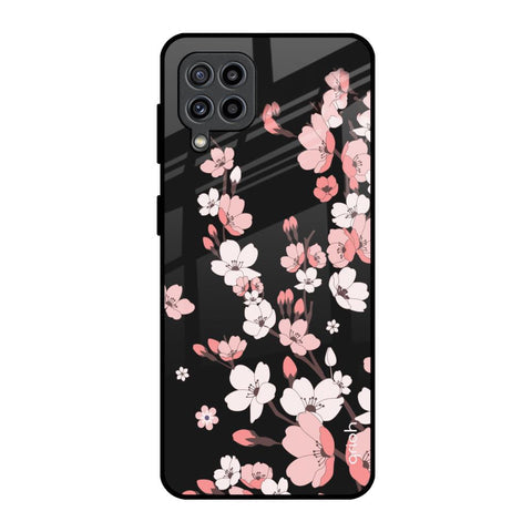 Black Cherry Blossom Glossy Case for Samsung Galaxy F22