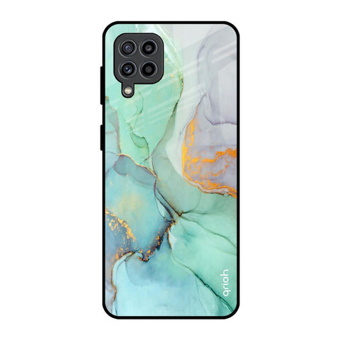 Green Marble Glossy Case for Samsung Galaxy F22