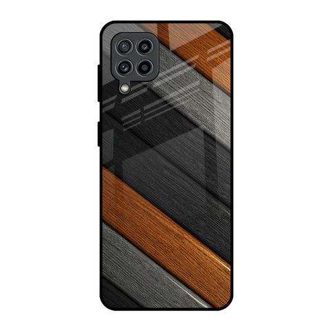 Tri Color Wood Glossy Case for Samsung Galaxy F22