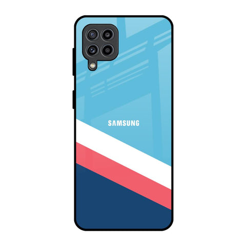 Pink & White Stripes Glossy Case For Samsung Galaxy F22