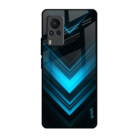 Vertical Blue Arrow Glossy Case For Vivo X60 PRO