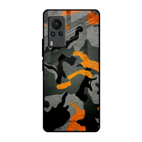 Camouflage Orange Glossy Case For Vivo X60 PRO