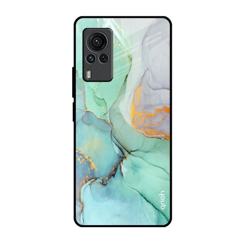 Green Marble Glossy Case for Vivo X60 PRO