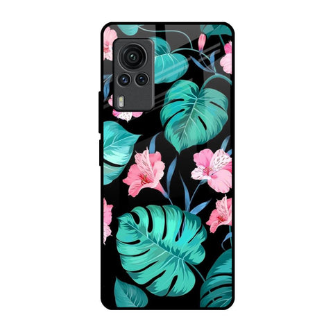 Tropical Leaves & Pink Flowers Glossy Case for Vivo X60 PRO