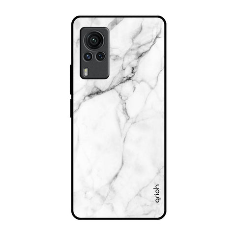 Modern White Marble Glossy Case for Vivo X60 PRO