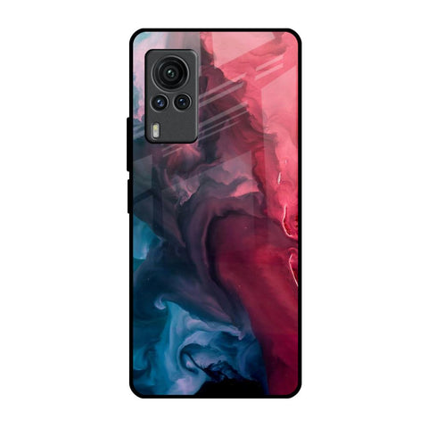 Blue & Red Smoke Glossy Case for Vivo X60 PRO
