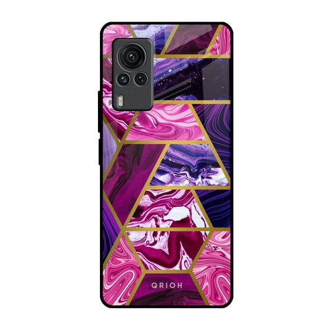 Electroplated Geometric Marble Glossy Case for Vivo X60 PRO