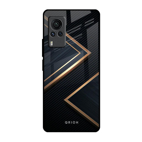 Sleek Golden & Navy Glossy Case for Vivo X60 PRO