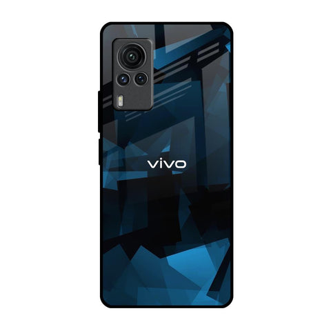 Polygonal Blue Box Glossy Case For Vivo X60 PRO