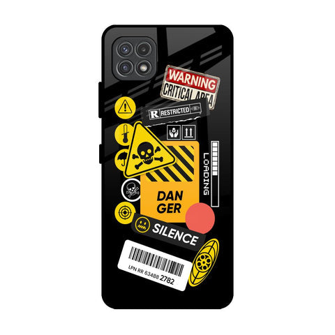 Danger Signs Glossy Case for Samsung Galaxy A22 5G