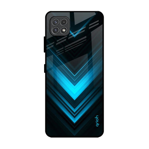 Vertical Blue Arrow Glossy Case For Samsung Galaxy A22 5G