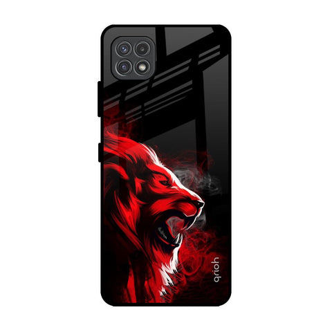 Red Angry Lion Glossy Case for Samsung Galaxy A22 5G