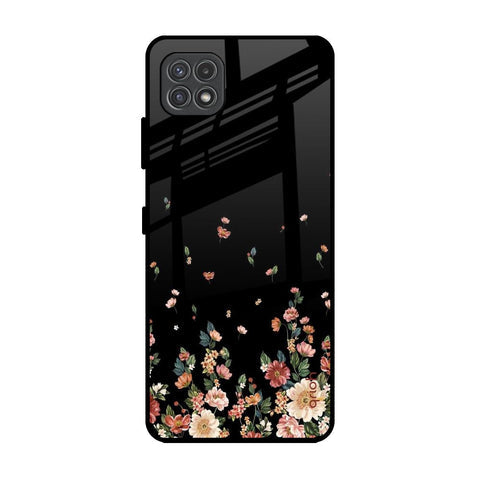 Floating Floral Print Glossy Case for Samsung Galaxy A22 5G