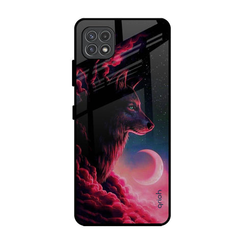 Moon Wolf Glossy Case for Samsung Galaxy A22 5G