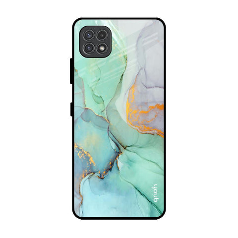 Green Marble Glossy Case for Samsung Galaxy A22 5G