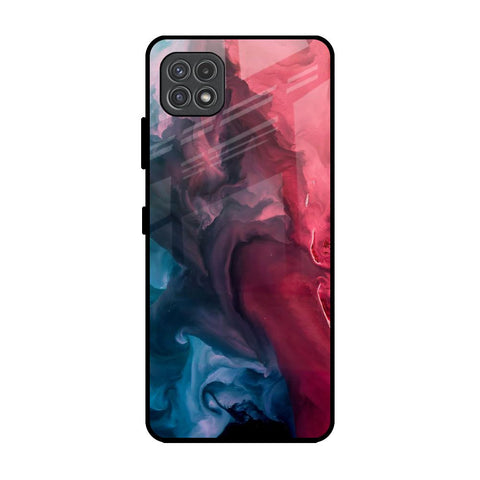 Blue & Red Smoke Glossy Case for Samsung Galaxy A22 5G
