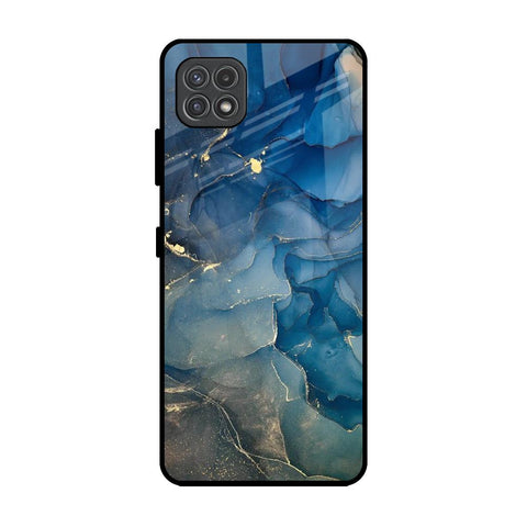 Blue Cool Marble Glossy Case for Samsung Galaxy A22 5G