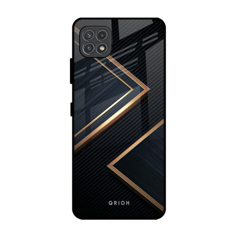 Sleek Golden & Navy Glossy Case for Samsung Galaxy A22 5G