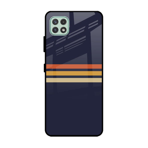 Tricolor Stripes Glossy Case For Samsung Galaxy A22 5G