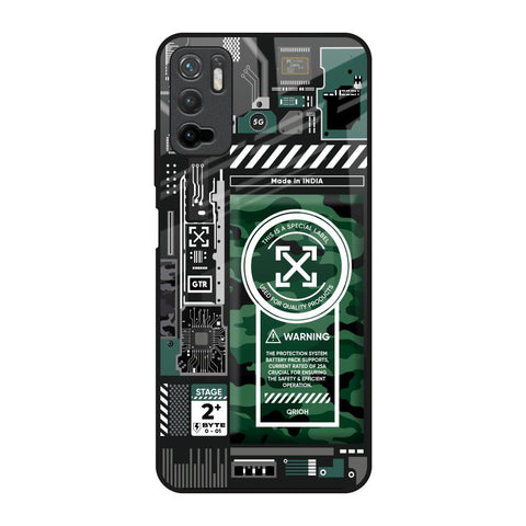 Green Camo Circuit Glossy Case for Redmi Note 10T 5G